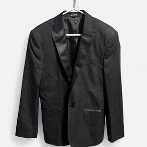Express Men's Elegant Black Tuxedo Jacket and Pants Set
